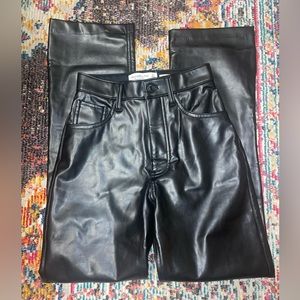 abercrombie faux leather leggings